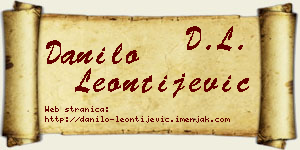 Danilo Leontijević vizit kartica